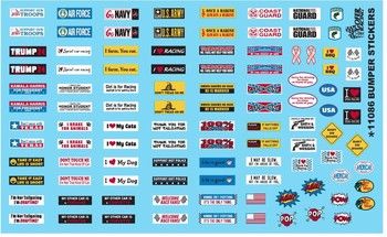Gofer Racing Decals 1/24-1/25 Bumper Stickers, Variant: GOF11086