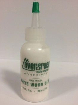 Evergreen Scale Models Refill Pack 2 ounce White Wood Glue (6), Variant: EVG815