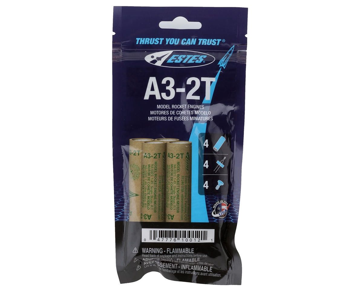 Estes A3-2T Model Rocket Engines, (4pk)