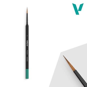 Vallejo Precision Round 3 Synthetic Brush w/triangular handle B3003, Variant: VLJB3003