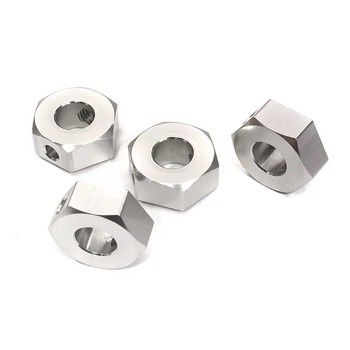 Integy Billet Machined 17mm Hex Wheel Adapters: SCX6 INTC32416SILVER, Variant: INTC32416SILVER