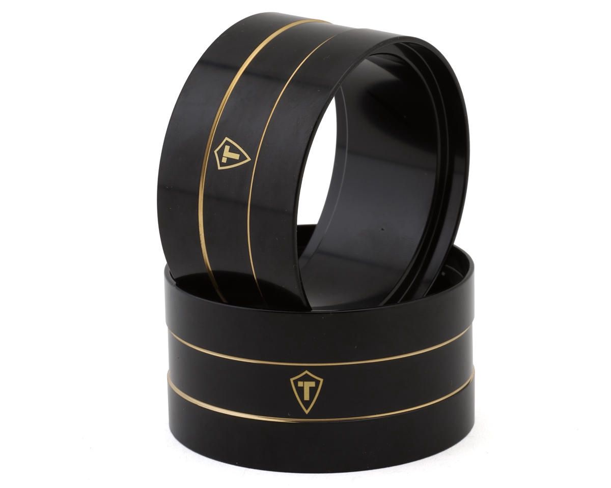 Treal Hobby Brass Heavy Weight 2.2" Center Internal Beadlock Wheel Rings (Black), Variant: TLHTWHEEL-173