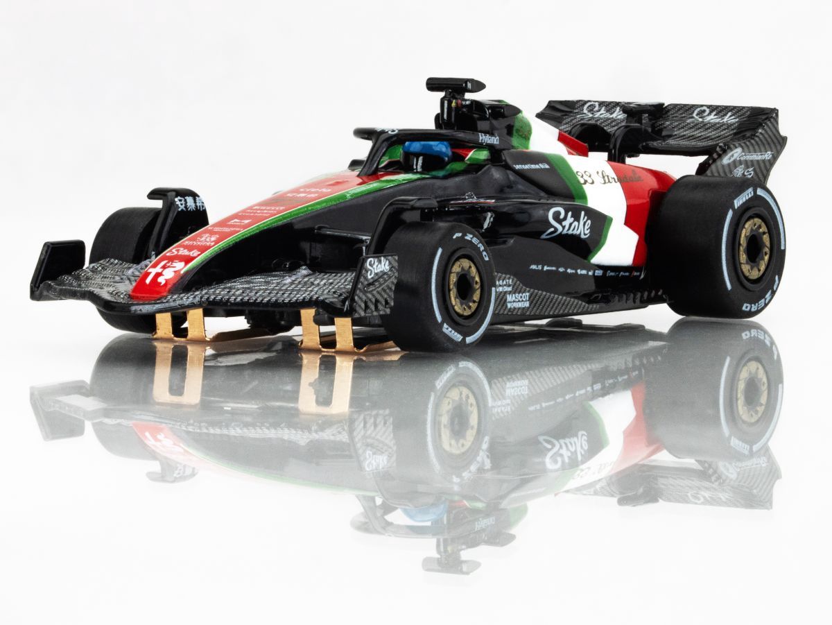 AFX Alfa Romeo 2023 F1 Monza HO Scale Slot Car (Green/White/Red) (LWB) (Mega G+)