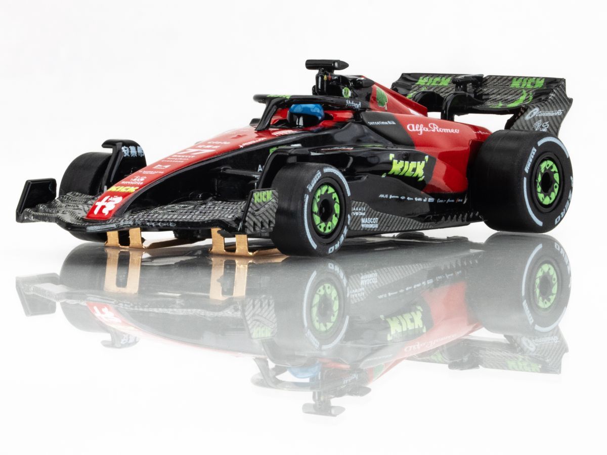 AFX Alfa Romeo 2023 F1 Spa HO Scale Slot Car (Green/Red) (LWB) (Mega G+)