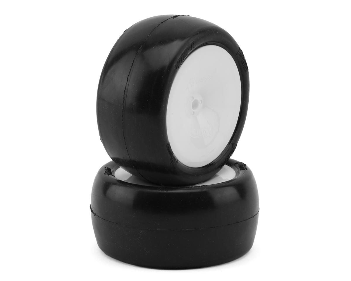 Pro-Motion Slicks 2.2'' Rear 1/10 Buggy Pre-Mount Tires (White) (2) (Clay), Variant: PMT4010-R-W