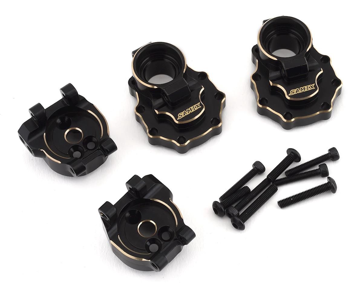 Samix Brass Rear Hub Carrier &amp; Inner Portal Covers Set for Traxxas TRX-4, Variant: SAMTRX4-4464-C2