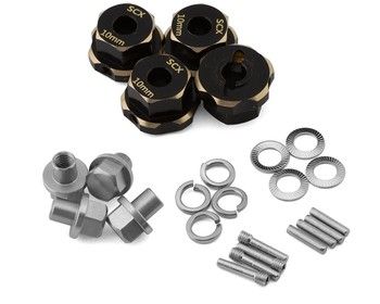 Samix Multi Crawler Extended Heavy Brass Wheel Hex Adapters (4) (Black) SAMMSCX-4463-10, Variant: SAMMSCX-4463-10