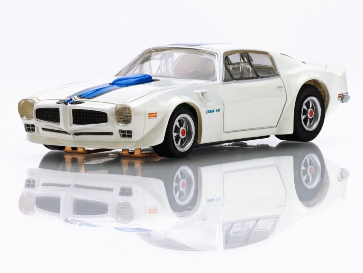 AFX 1970 Firebird Trans Am HO Scale Slot Car (White/Blue)