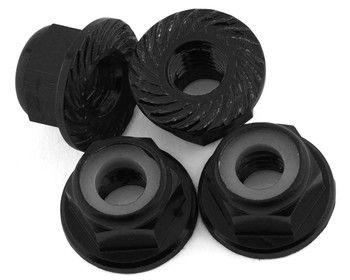 175RC 4mm Locking Wheel Nuts for Traxxas Hoss (Black) (4), Variant: 175-18433