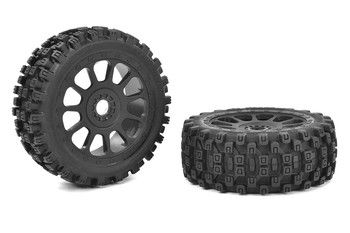 Corally Scorpion XTB, Off-Road 1/8 Buggy Tires, Glued on Black, Variant: COR00180-1006
