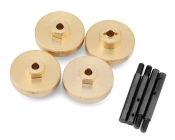 Furitek FX18 Extended Brass Wheel Hex Adapters (10mm) (4) (14.1g), Variant: FTK-FUR-2442