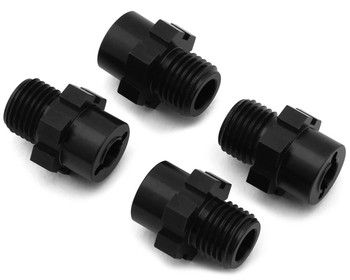 NEXX Racing Aluminum 17mm Hex Wheel Adapters for Traxxas® 4x4 Jato® (Black), Variant: NX-495-B