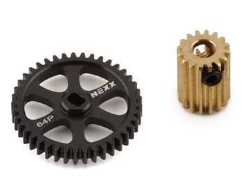 NEXX Racing Axial SCX24 64p Pinion &amp; Spur Gear Set, Variant: NX-291