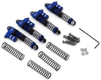 NEXX Racing FMS FCX24 Aluminum Oil-Filled Reservoir Shocks (Blue) (4) (45mm), Variant: NX-417-BL