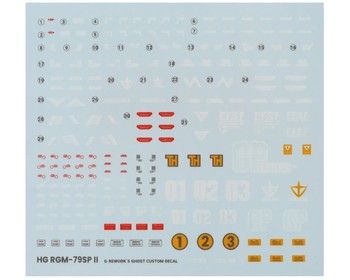 G-Rework HG RGM-79SP GM Sniper II Gundam Waterslide Decal Sheet, Variant: GPTCD-H146