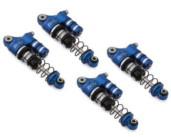 NEXX Racing SCX24 36mm Aluminum Oil-Filled Threaded Reservoir Shocks (Blue) (4), Variant: NX-404-BLU