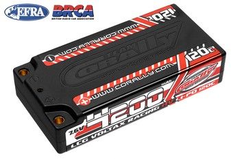 Corally 4200mAh 7.6v 2S 120C Voltax LCG Shorty Hardcase Lipo, Variant: COR49600