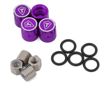 Treal Hobby 1.9" Scale 4mm Wheel Center Caps (Purple) (4), Variant: TLHTWHEEL-110