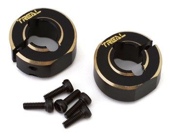Treal Hobby Axial SCX24 Brass Rear Counter Weights (Black) (2) (10g), Variant: TLHTSCX24-07