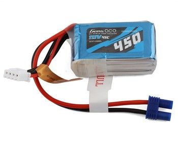 Gens Ace 450mAh 3S 11.1V 45C Lipo battery with EC2, Variant: GEA4503S45E2