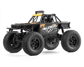 FMS 1/24 FCX24 Lemur 4x4 RTR Scale Micro Rock Crawler (Black/Orange), Variant: FMM12404RTROR