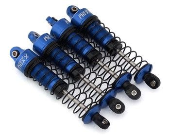 NEXX Racing Losi Mini LMT Aluminum 65mm Oil-Filled Threaded Shocks (Blue) (4), Variant: NX-465-BL