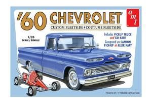 AMT 1/25 1960 Chevy Fleetside Pickup with Go Kart Model Kit