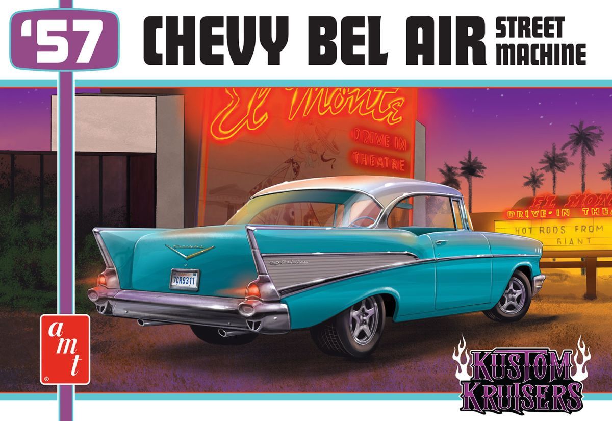 AMT 1/25 1957 Chevy Bel Air Street Machine Model Kit