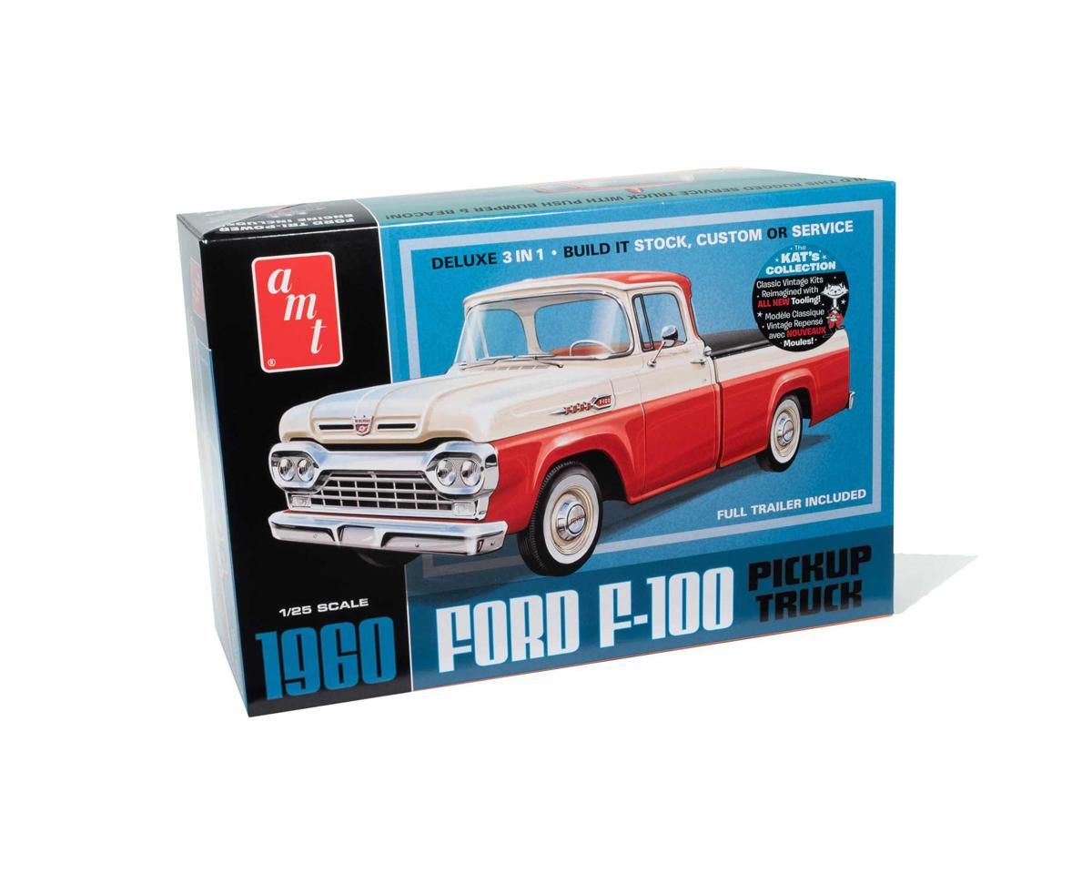 AMT 1/25 1960 Ford F100 Pickup with Trailer Model Kit, Variant: AMT1407