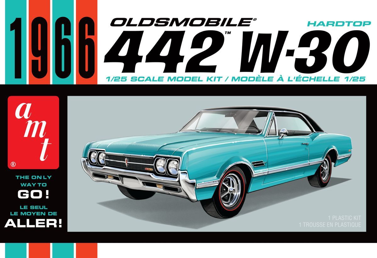 AMT 1/25 1966 Olds 442 Hardtop, Model Kit Model Kit
