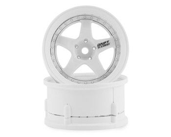 DS Racing Drift Element 5 Spoke Drift Wheels (Triple White) (2), Variant: DSC-DE-001