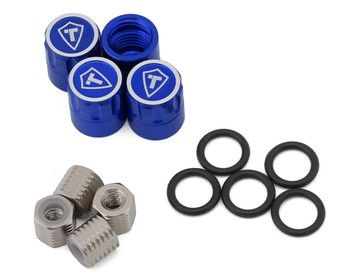 Treal Hobby 1.9" Scale 4mm Wheel Center Caps (Blue) (4), Variant: TLHTWHEEL-108