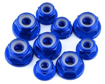175RC Associated RB10 Aluminum Nut Kit (Blue) (9), Variant: 175-18202