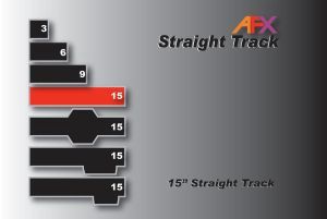 AFX 15" Straight Slot Car Track expansion Pieces (2)