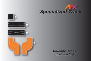 AFX Chicane Slot Car Track expansion Pieces (2)