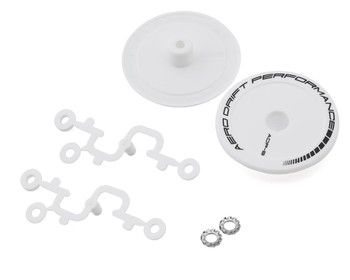 DS Racing Flat Aero Drift Wheel Covers (White) (2), Variant: DSC-ADP-BW-BF