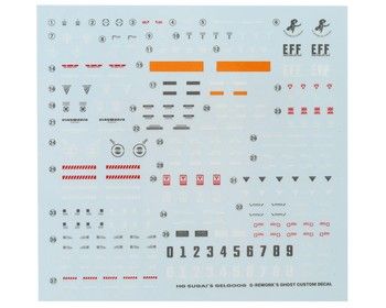 G-Rework HGGQ Sugai's Gelgoog Gundam Waterslide Decal Sheet, Variant: GPTCD-H-GQ03