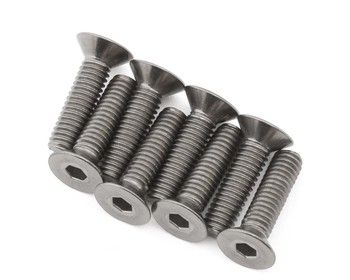 Mugen Seiki SJG Titanium Flat Head Screw Set (4x15mm), Variant: MUGB0748TA