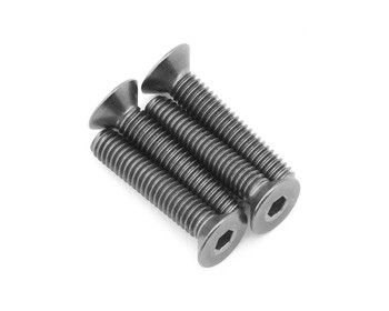 Mugen Seiki Titanium Flat Head Screw Set (4x20mm), Variant: MUGB0763TA