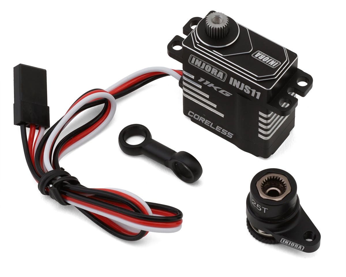 Injora INJS11 Aluminum High Voltage Micro Servo Set (Grom/NASCAR), Variant: INJGROM-11BK-INJS11