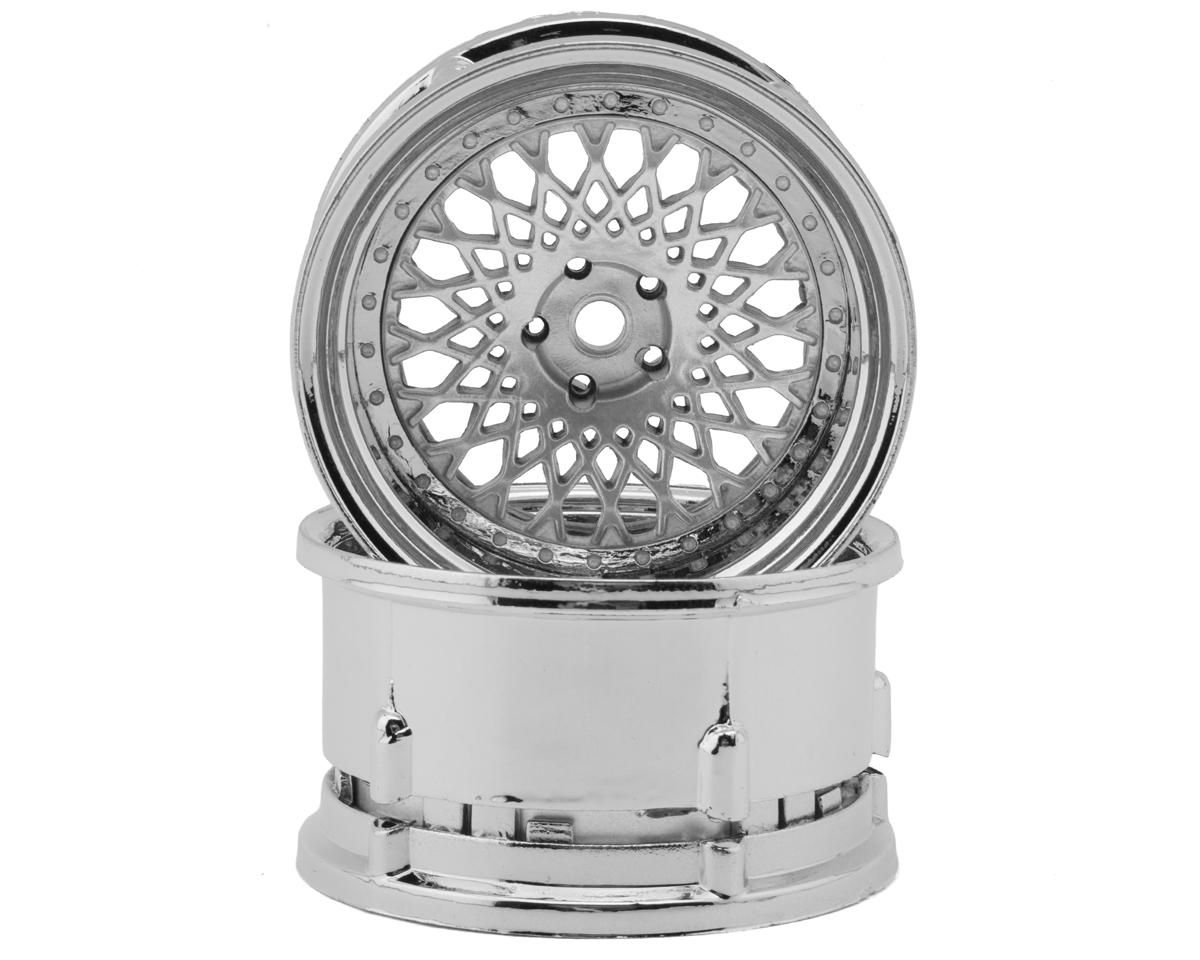 DS Racing Element Mesh 1/10 Drift Wheels (Silver w/Chrome Lip), Variant: DSC-DE-315