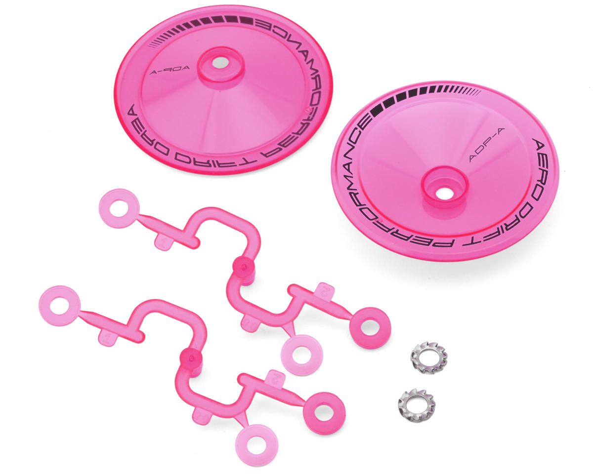 DS Racing Sloped Aero Drift Wheel Covers (Flu Pink) (2), Variant: DSC-ADP-ATFP-BF