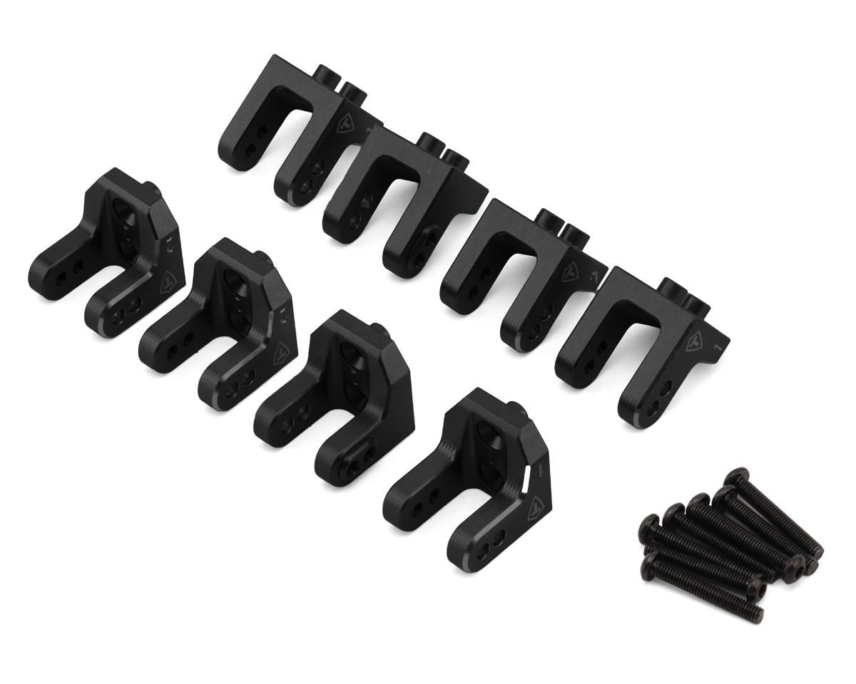 Treal Hobby Losi LMT 2.0 7075 Aluminum Upper Shock Mounts Set (Black)