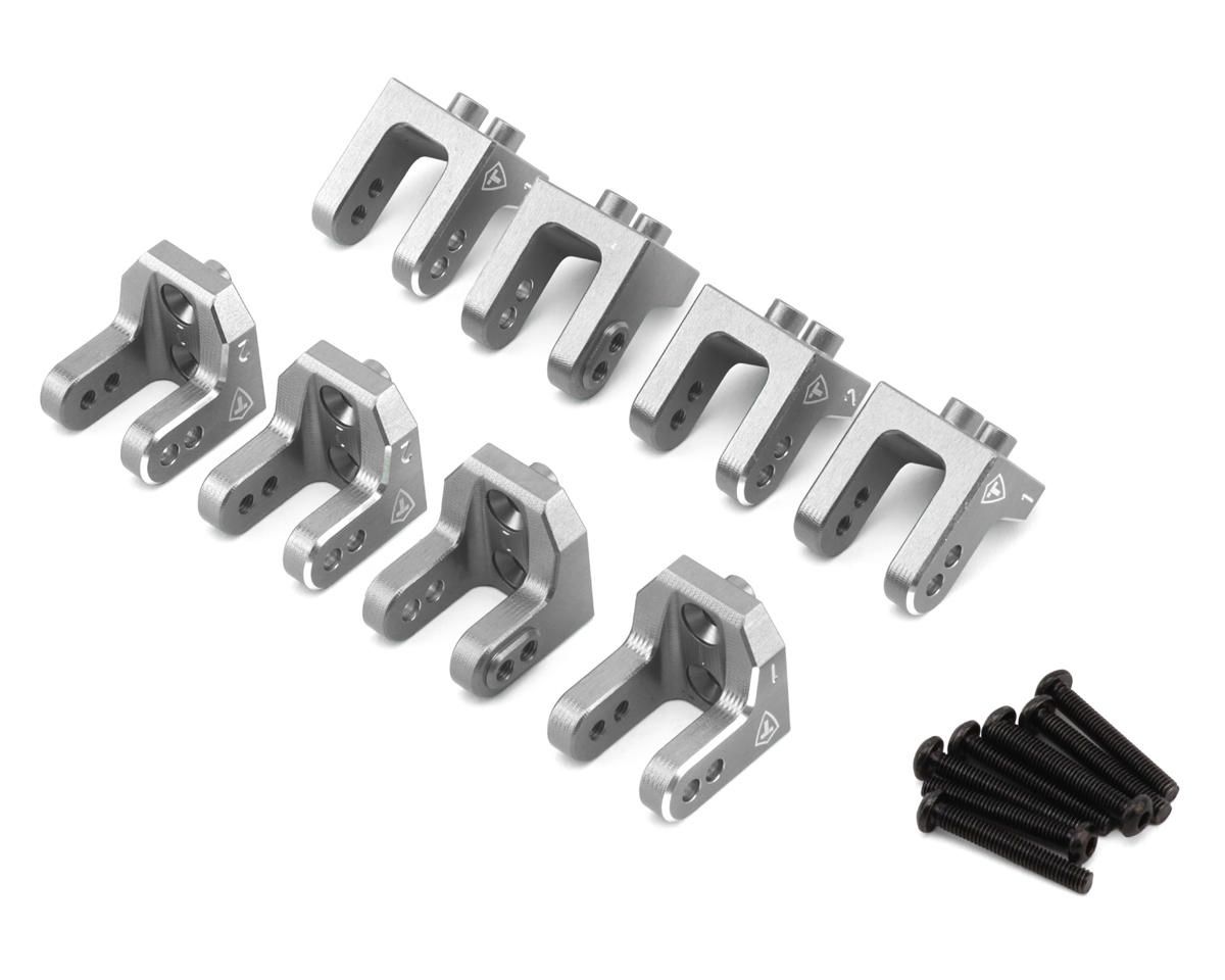 Treal Hobby Losi LMT 2.0 7075 Aluminum Upper Shock Mounts Set (Silver)
