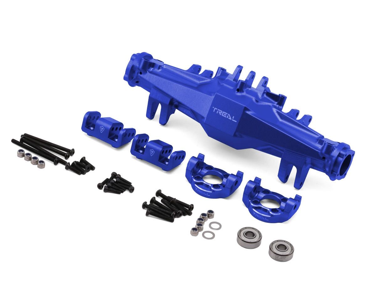 Treal Hobby Losi LMT 2.0 7075 Aluminum Front Axle Housing Set (Blue)