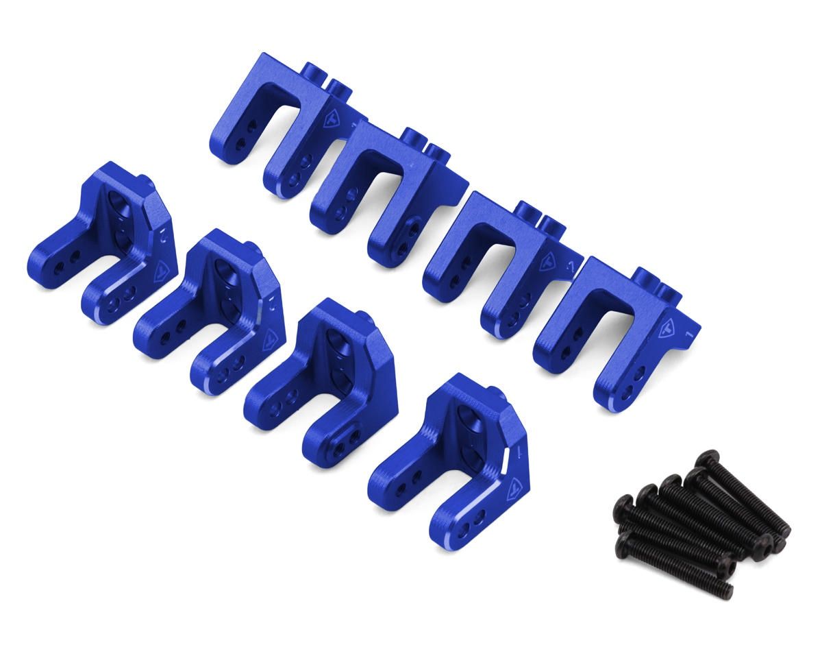 Treal Hobby Losi LMT 2.0 7075 Aluminum Upper Shock Mounts Set (Blue)