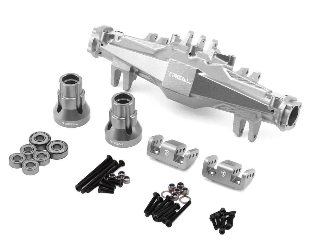 Treal Hobby Losi LMT 2.0 7075 Aluminum Rear Axle Housing Set (Silver)