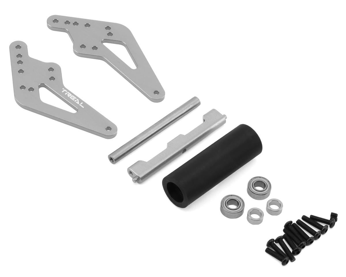 Treal Hobby Losi LMT 2.0 7075 Aluminum Adjustable Rear Wheelie Bar (Silver)