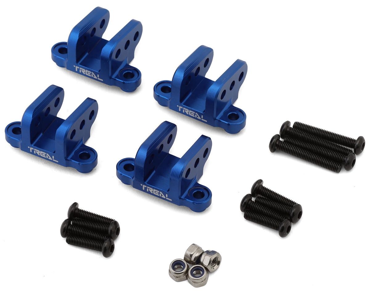 Treal Hobby Losi LMT 1.0 7075 Aluminum Lower Shock Mounts (Blue) (4)