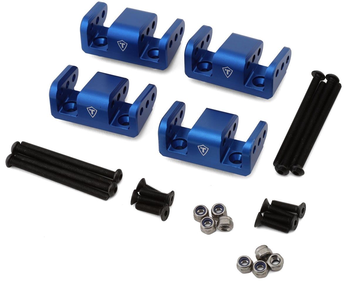 Treal Hobby Losi LMT 2.0 7075 Aluminum Dual Lower Shock Mounts Set (Blue)